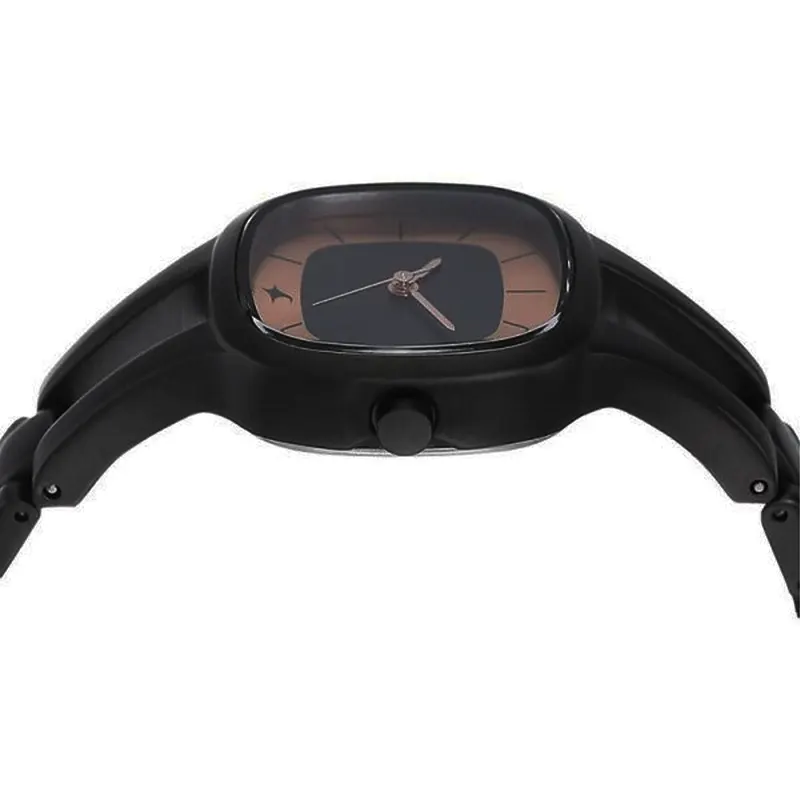 Fastrack Grey Dial Black Strap Ladies Watch- 6147NM01